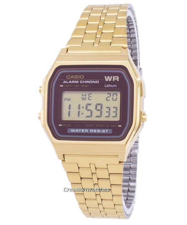 casio alarm chrono gold