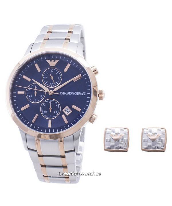 emporio armani renato blue watch