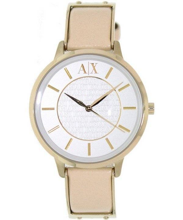 White Dial Leather Strap AX5301 