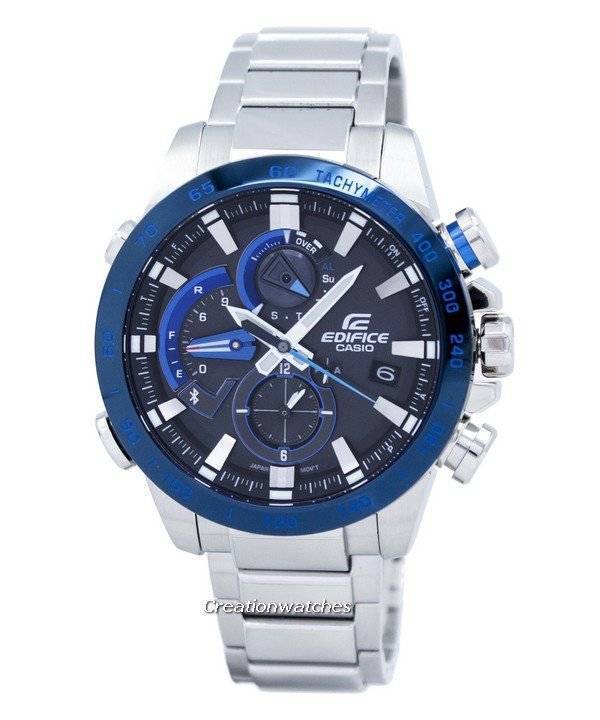 casio men's tough solar edifice smartphone link bluetooth stainless steel watch