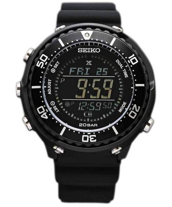 Seiko Prospex SBEP001 Fieldmaster Lowercase Dual Time Solar 200M Men's Watch