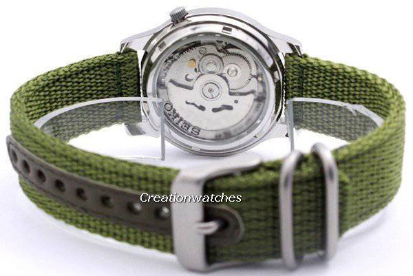 seiko 5 military automatic nylon snk805k2 men's watch