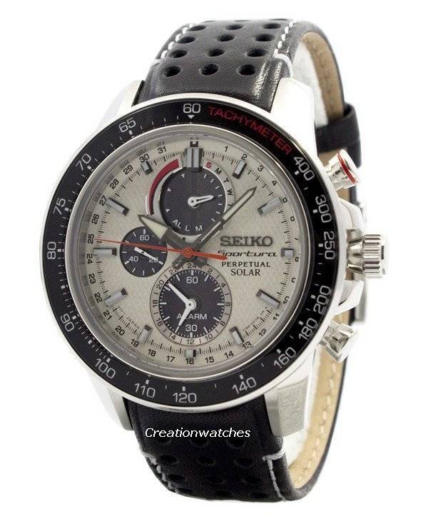 seiko sportura solar chronograph perpetual watch