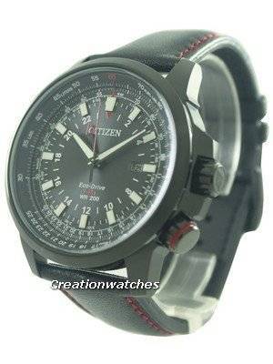 Citizen Eco-Drive Power Reserve GMT Pilot 200M BJ7075-02E Men's Watch