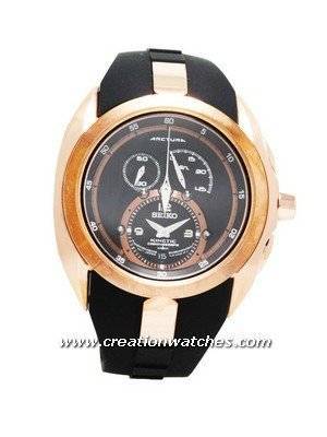 Đồng hồ nam Seiko Arctura Kinetic Chronograph Rose Gold SNL060 vi