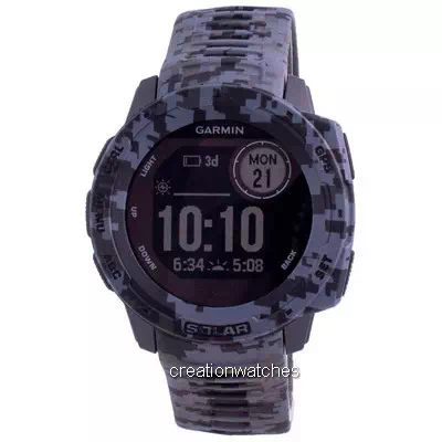 Garmin Instinct Solar Tactical Edition Graphite Camo Silicone Band 010-02293-05 Multisport Watch
