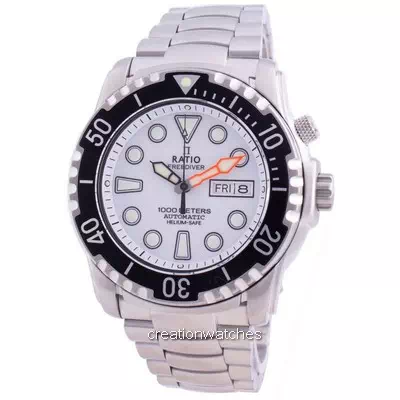 Relogio Free Diver Helium-Safe 1000M Sapphire Automatic 1068HA96-34VA-WHT Relógio de homem
