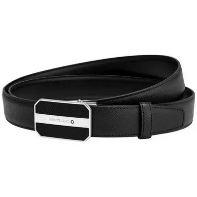 Montblanc 123893 Black Men's Leather Belt