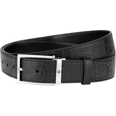 Montblanc 126737 Black Men's Leather Belt