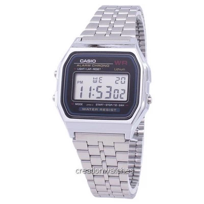 Casio Digital Alarm Chrono Stainless Steel A159WA-N1DF A159WA-N1 Men's Watch