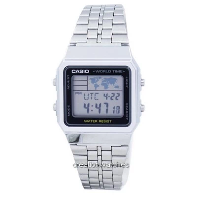 Παγκόσμιο ρολόι Casio Alarm Digital A500WA-1DF Ανδρικό ρολόι