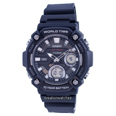 Casio Analog Digital Black Dial Quartz AEQ-120W-1AV AEQ120W-1 100M Men's Watch