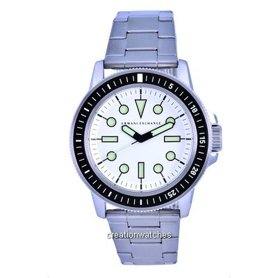 Armani Exchange Stainless Steel White Dial Quartz AX1853 Men's Watch