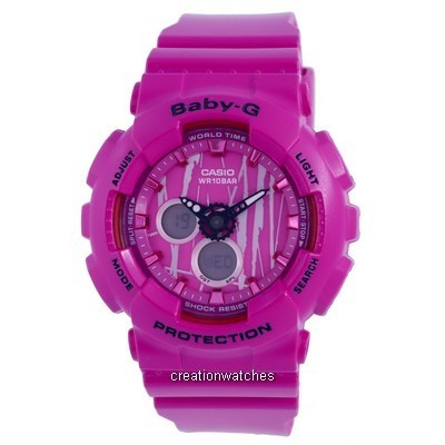 Casio Baby-G Analog Digital Scratch Pattern Quartz BA-120SP-4A.G BA120SP-4 100M Women's Watch
