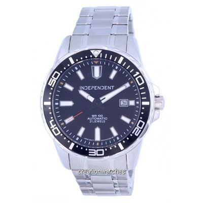 Independent Stainless Steel Black Dial Automatic BJ4-418-51.G 100M Men's Watch