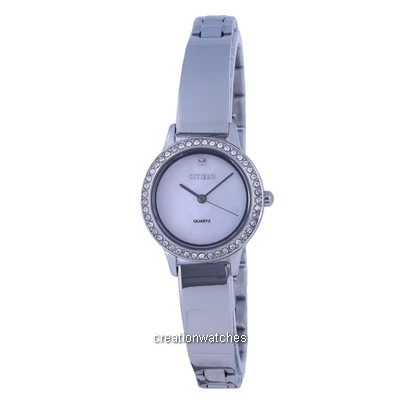 Citizen Analog Crystal Accents Mother Of Pearl Dial Quartz EJ6130-51D.G Women's Watch