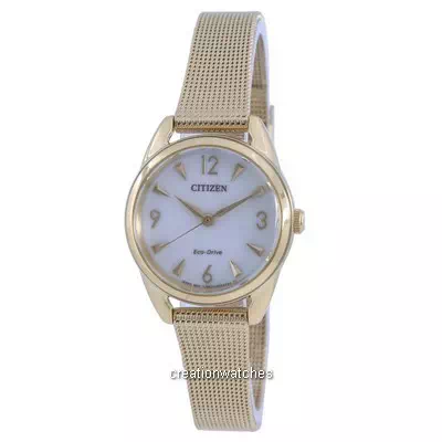 Citizen LTR Champagne Dial Gold Tone Stainless Steel Eco-Drive EM0682-58P Women's Watch