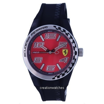 Ferrari Scuderia Redrev-T Silicon Red Dial Quartz F0830335.G Men's Watch