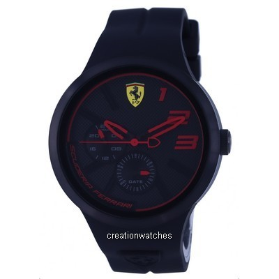 Ferrari Scuderia Analog Silicon Black Dial Quartz F0830394.G Men's Watch