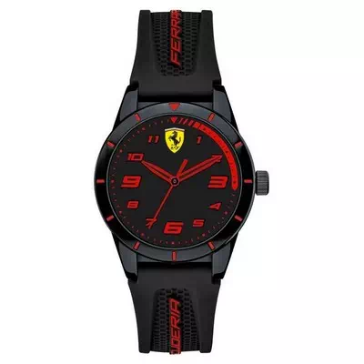 Ferrari Scuderia Redrev Black Dial Silicon Band Quartz 0860006 Kids Watch