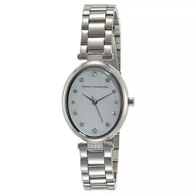 French Connection Crystal Accents Stainless Steel Quartz FCS1012SM Women's Watch