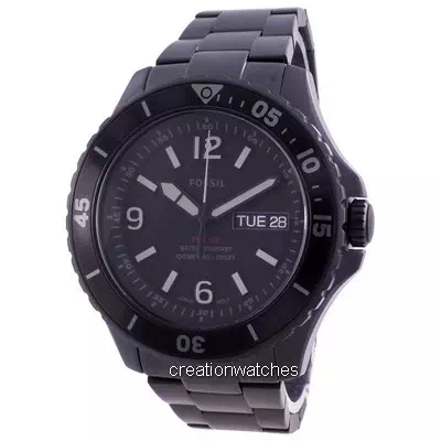 Fossil FB-02 Black Dial Stainless Steel Quartz FS5688 100M Men's Watch