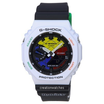 Casio RUBIK’S x G-Shock Limited Edition Analog Digital Colorful Dial Quartz GAE-2100RC-1A GAE2100RC1 200M Men's Watch