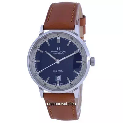 Hamilton American Classic Intra-Matic Leather Strap Automatic H38425540 Men's Watch