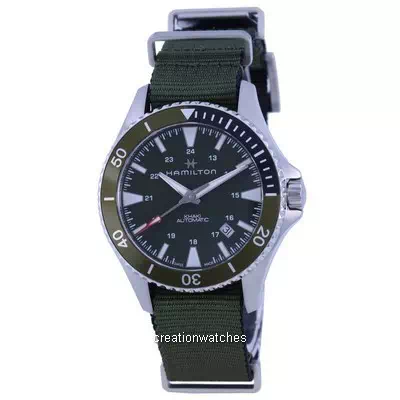 Relógio masculino Hamilton Khaki Navy Scuba Green Dial automático H82375961 100M
