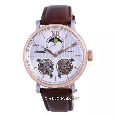 Ingersoll The Hollywood Open Heart Moon Phase automático I09602 Relógio masculino