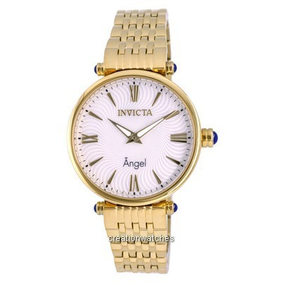 Invicta Angel Gold Tone Stainless Steel White Dial Quartz 27987 Women's Watch