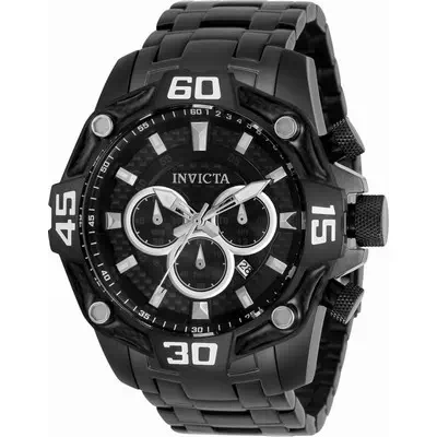 Relógio masculino Invicta Pro Diver Cronógrafo mostrador preto em aço inoxidável 33852 100M