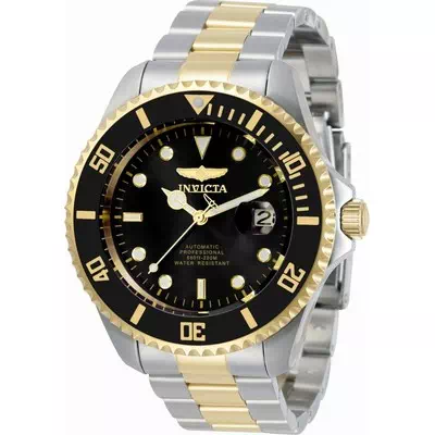 Invicta Pro Diver Black Dial Two Tone Stainless Steel Automatic 34041 200M Men's Watch