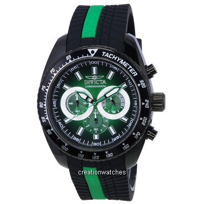 Invicta S1 Rally Chronograph Black And Green Dial Quartz 36307 100M Men's Watch