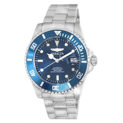 Invicta Pro Diver Stainless Steel Blue Dial Automatic Diver's 36972 200M Men's Watch
