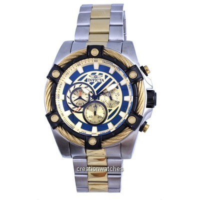 Invicta Bolt Chronograph Blue And Gold Dial Quartz 38957 100M Men's Watch