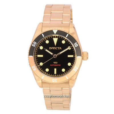 Invicta Pro Diver Zager Exclusive Rose Gold Tone Black Dial Automatic Diver's 40490 200M Men's Watch