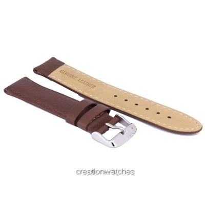 Dark Brown Ratio Brand Leather Watch Strap 20mm