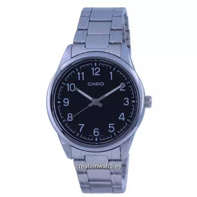 Casio Black Dial Stainless Steel Analog Quartz MTP-V005D-1B4 MTPV005D-1 Men's Watch