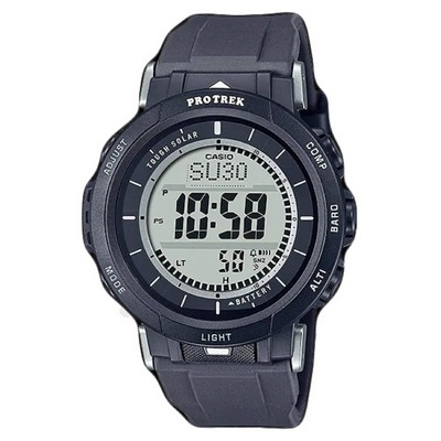 Casio Protrek Digital Silicon Black Dial Solar PRG-30-1 PRG30-1 100M Men's Watch