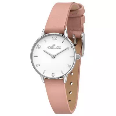 Morellato Ninfa White Dial Leather Strap Quartz R0151141530 Women's Watch