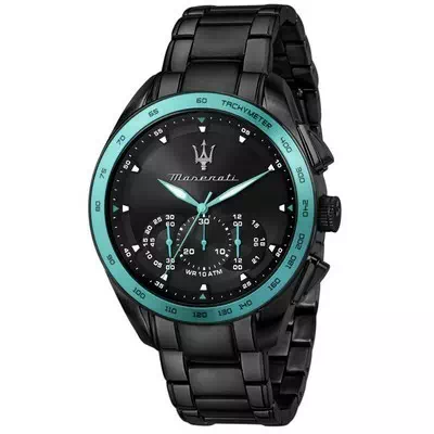 Maserati Aqua Edition Chronograph Black Dial Quartz R8873644002 100M Men's Watch