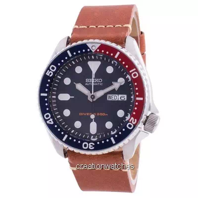 Relógio masculino azul profundo SKX009K1-var-LS21 200M do mergulhador automático Seiko