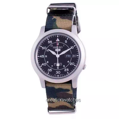 Relógio masculino Seiko 5 militar SNK809K2-var-NATOS18 automático com alça de nylon