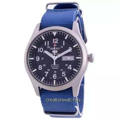 Relógio masculino Seiko 5 Sports Blue Dial automático SNZG11K1-var-NATO8 100M