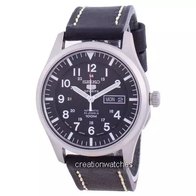 Relógio masculino Seiko 5 Sports Black Dial automático SNZG15J1-var-LS16 100M