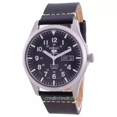 Relógio masculino Seiko 5 Sports Black Dial automático SNZG15J1-var-LS20 100M
