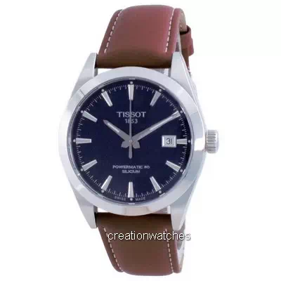Tissot T-Classic Gentleman Powermatic 80 Silicium Automatic T127.407.16.041.00 T1274071604100 100M Men's Watch