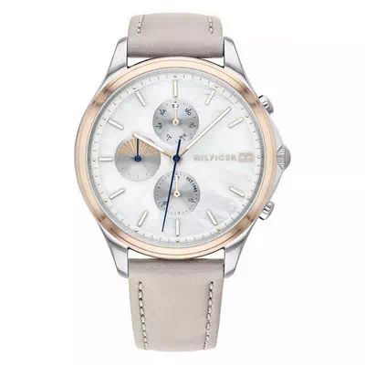 Tommy Hilfiger Whitney Mother Of Pearl Dial Leather Strap Quartz 1782118 Women's Watch