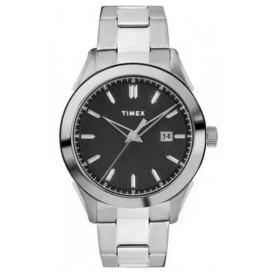 Relógio masculino Timex Torrington mostrador preto em aço inoxidável quartzo TW2R90600